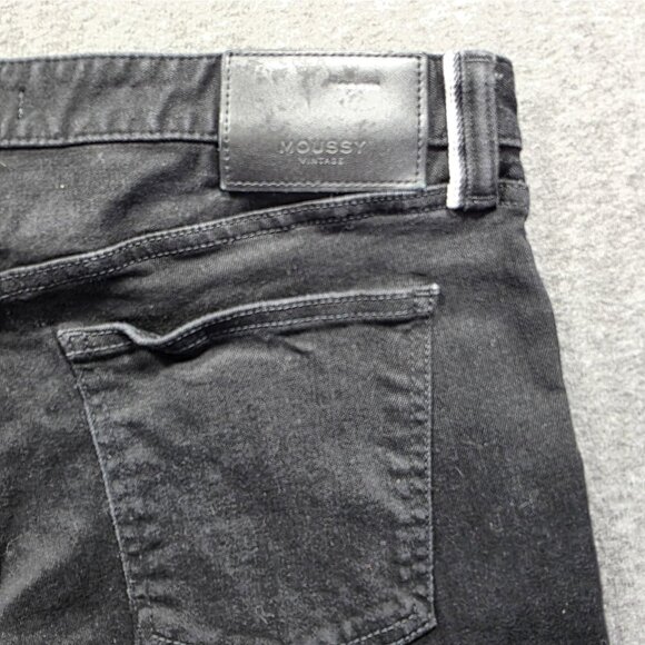 Moussy Vintage Jeans Womens 29 Black Skinny Fit Made in Japan 5A06AG12-2740 - Picture 3 of 11
